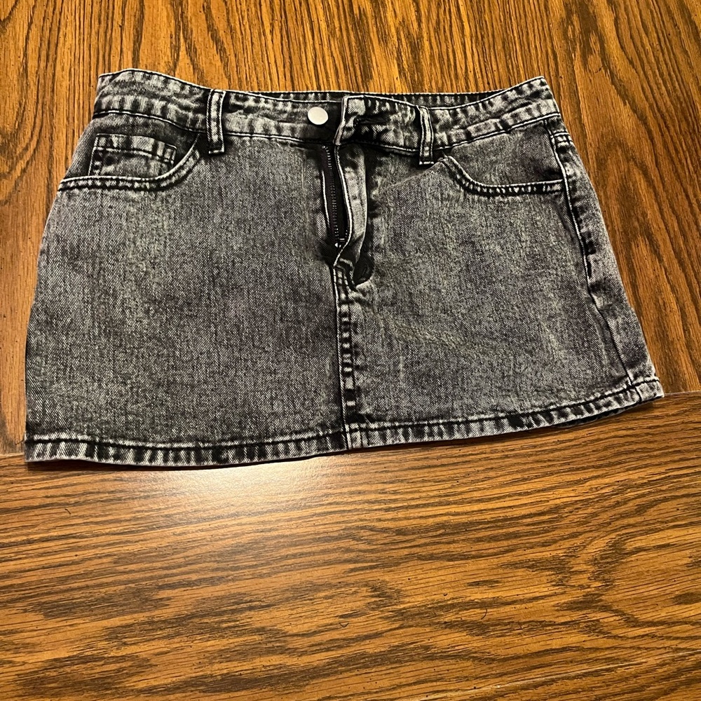 SHEIN black, jean miniskirt NWOT